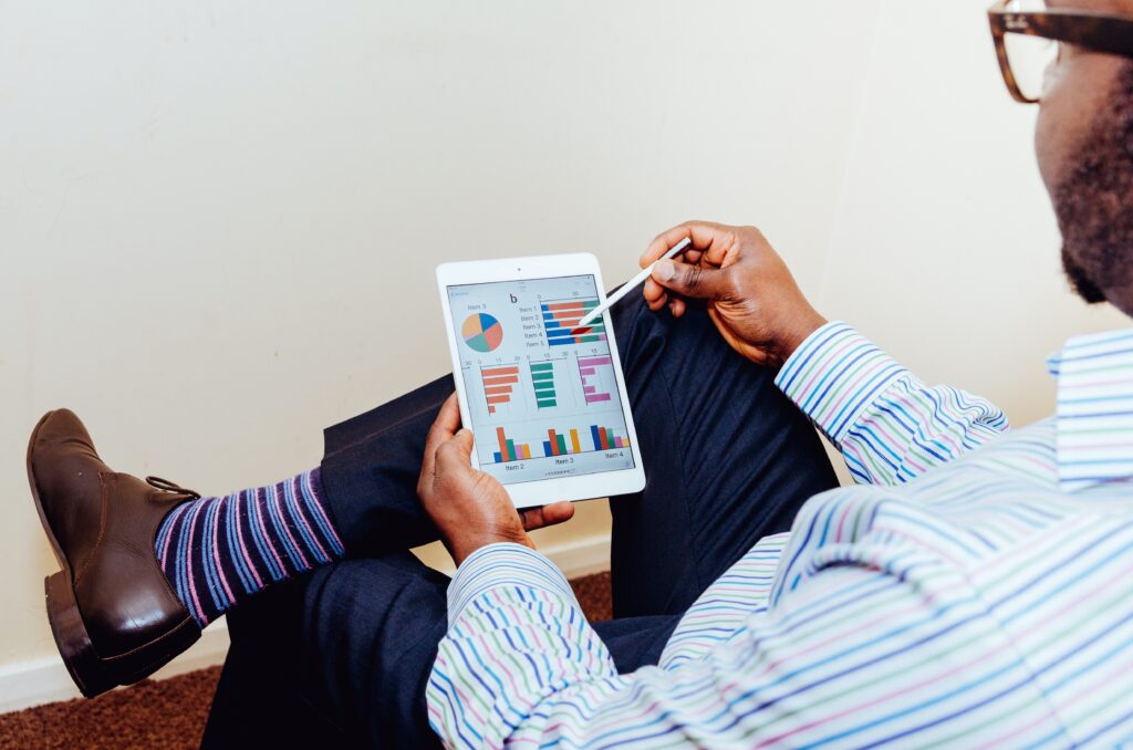 revenue analisys on tablet